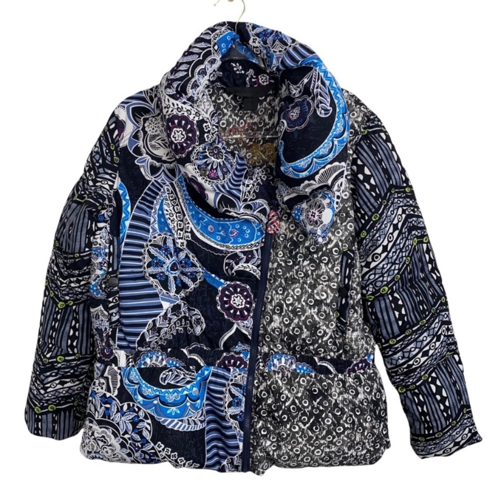 Desigual Multicolor Patterned Puffer Jacket